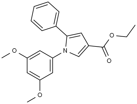 ethyl 1-(3,5-dimethoxyphenyl)-5-phenyl-1H-pyrrole-3-carboxylate Structure