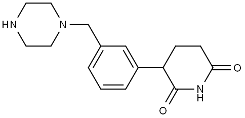 3-[3-(piperazin-1-ylmethyl)phenyl]piperidine-2,6-dione Structure