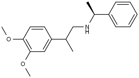 2-(3,4-Dimethoxyphenyl)-N-[(S)-1-phenylethyl]-1-propanamine Structure