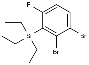 (2,3-dibromo-6-fluorophenyl)triethylsilane Structure