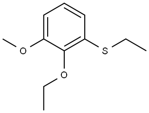 (2-ethoxy-3-methoxyphenyl)(ethyl)sulfane Structure