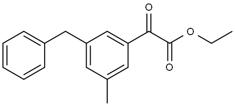 ethyl 2-(3-benzyl-5-methylphenyl)-2-oxoacetate Structure