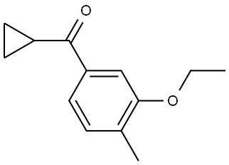 cyclopropyl(3-ethoxy-4-methylphenyl)methanone Structure