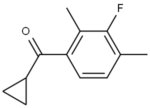 cyclopropyl(3-fluoro-2,4-dimethylphenyl)methanone Structure