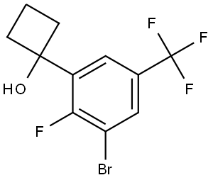 1-(3-bromo-2-fluoro-5-(trifluoromethyl)phenyl)cyclobutanol Structure