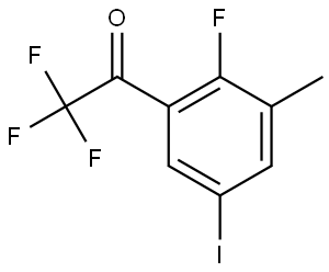 2,2,2-trifluoro-1-(2-fluoro-5-iodo-3-methylphenyl)ethanone Structure