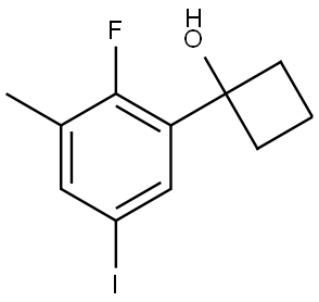 1-(2-fluoro-5-iodo-3-methylphenyl)cyclobutanol Structure