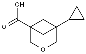 5-Cyclopropyl-3-oxabicyclo[3.1.1]heptane-1-carboxylic Acid Structure