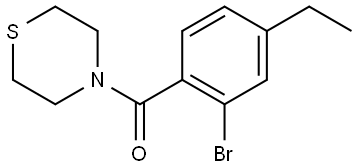 (2-bromo-4-ethylphenyl)(thiomorpholino)methanone Structure