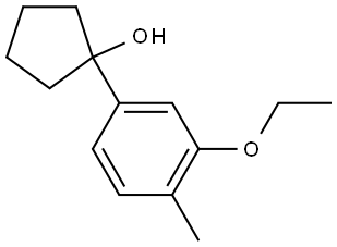 1-(3-ethoxy-4-methylphenyl)cyclopentanol Structure