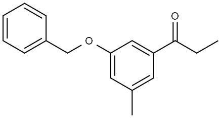 1-(3-(benzyloxy)-5-methylphenyl)propan-1-one Structure