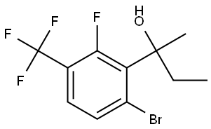 2-(6-bromo-2-fluoro-3-(trifluoromethyl)phenyl)butan-2-ol Structure