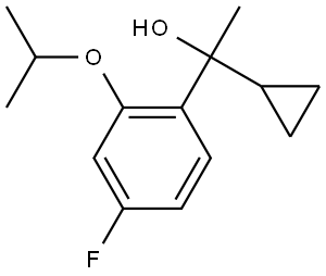 1-cyclopropyl-1-(4-fluoro-2-isopropoxyphenyl)ethanol Structure