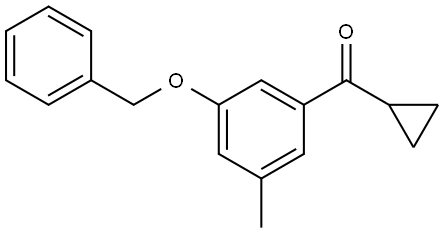 (3-(benzyloxy)-5-methylphenyl)(cyclopropyl)methanone Structure