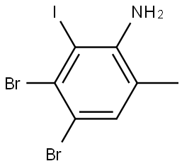 3,4-dibromo-2-iodo-6-methylaniline 구조식 이미지