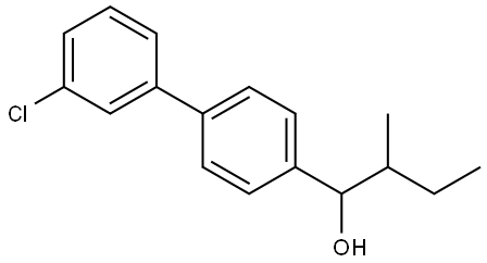 1-(3'-chloro-[1,1'-biphenyl]-4-yl)-2-methylbutan-1-ol Structure