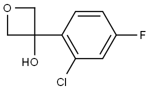 3-(2-chloro-4-fluorophenyl)oxetan-3-ol 구조식 이미지