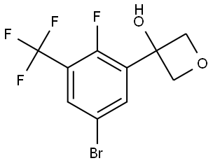 3-(5-bromo-2-fluoro-3-(trifluoromethyl)phenyl)oxetan-3-ol Structure