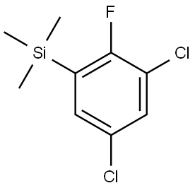 (3,5-dichloro-2-fluorophenyl)trimethylsilane Structure