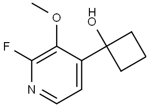 1-(2-fluoro-3-methoxypyridin-4-yl)cyclobutanol Structure