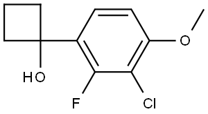 1-(3-chloro-2-fluoro-4-methoxyphenyl)cyclobutanol Structure