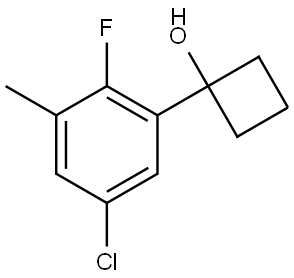 1-(5-chloro-2-fluoro-3-methylphenyl)cyclobutanol Structure