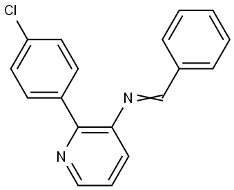 N-benzylidene-2-(4-chlorophenyl)pyridin-3-amine Structure