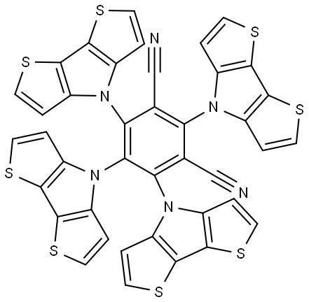 2,4,5,6-tetrakis(4H-dithieno[3,2-b:2',3'-d]pyrrol-4-yl)isophthalonitrile Structure