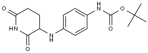 2-Methylpropan-2-yl ({4-[(2,6-Dioxohexahydropyridin-3-yl)amino]phenyl}amino)methanoate Structure