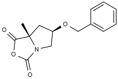 1H,3H-Pyrrolo[1,2-c]oxazole-1,3-dione, tetrahydro-7a-methyl-6-(phenylmethoxy)-, (6R,7aS)- Structure