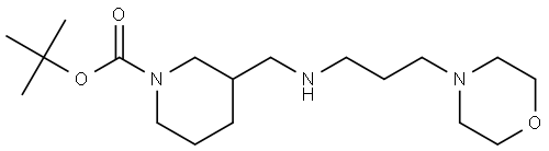 tert-butyl 3-(((3-morpholinopropyl)amino)methyl)piperidine-1-carboxylate Structure