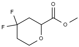 methyl 4,4-difluorotetrahydro-2H-pyran-2-carboxylate Structure