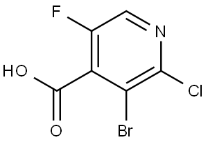 3-bromo-2-chloro-5-fluoroisonicotinic acid Structure