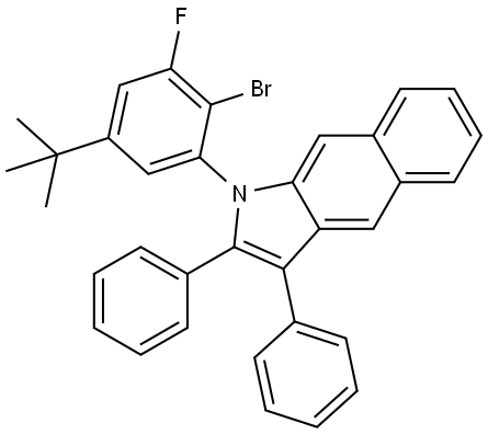 1H-Benz[f]indole, 1-[2-bromo-5-(1,1-dimethylethyl)-3-fluorophenyl]-2,3-diphenyl- Structure