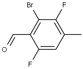 2-bromo-3,6-difluoro-4-methylbenzaldehyde Structure