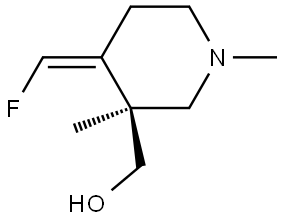 3-Piperidinemethanol, 4-(fluoromethylene)-1,3-dimethyl-, (3S,4Z)- Structure