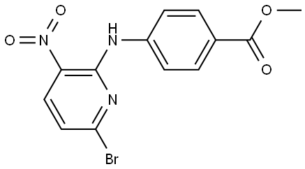 methyl 4-((6-bromo-3-nitropyridin-2-yl)amino)benzoate Structure