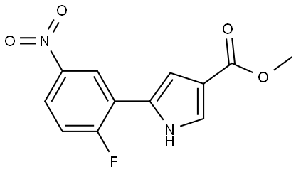 methyl 5-(2-fluoro-5-nitrophenyl)-1H-pyrrole-3-carboxylate Structure