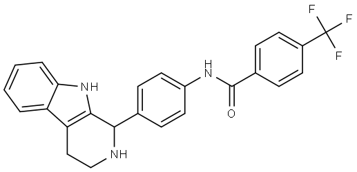 Benzamide, N-[4-(2,3,4,9-tetrahydro-1H-pyrido[3,4-b]indol-1-yl)phenyl]-4-(trifluoromethyl)- Structure