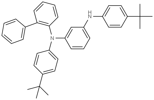 1,3-Benzenediamine, N1-[1,1′-biphenyl]-2-yl-N1,N3-bis[4-(1,1-dimethylethyl)phenyl]- Structure