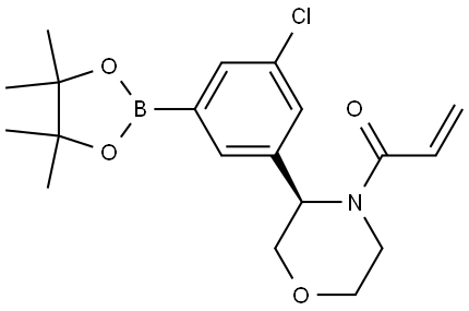 (R)-1-(3-(3-chloro-5-(4,4,5,5-tetramethyl-1,3,2-dioxaborolan-2-yl)phenyl)morpholino)prop-2-en-1-one Structure