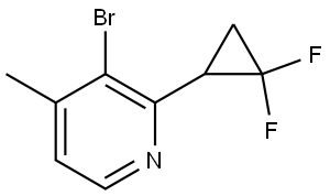 3-bromo-2-(2,2-difluorocyclopropyl)-4-methylpyridine Structure