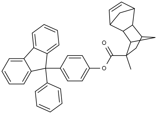 4-(9-phenyl-9H-fluoren-9-yl)phenyl 2-methyl-1,2,3,4,4a,5,8,8a-octahydro-1,4:5,8-dimethanonaphthalene-2-carboxylate Structure