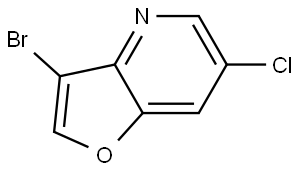 Furo[3,2-b]pyridine, 3-bromo-6-chloro- Structure