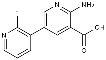 6-amino-2'-fluoro-[3,3'-bipyridine]-5-carboxylic acid Structure