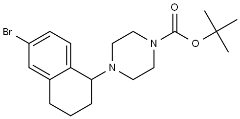 tert-butyl 4-(6-bromo-1,2,3,4-tetrahydronaphthalen-1-yl)piperazine-1-carboxylate Structure