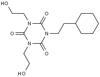 1-(2-cyclohexylethyl)-3,5-bis(2-hydroxyethyl)-1,3,5-triazinane-2,4,6-trione Structure