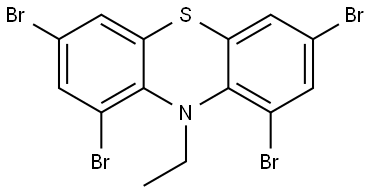 10H-Phenothiazine, 1,3,7,9-tetrabromo-10-ethyl- Structure