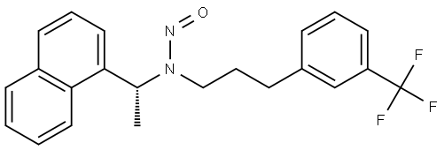 1-Naphthalenemethanamine, α-methyl-N-nitroso-N-[3-[3-(trifluoromethyl)phenyl]propyl]-, (αR)- Structure