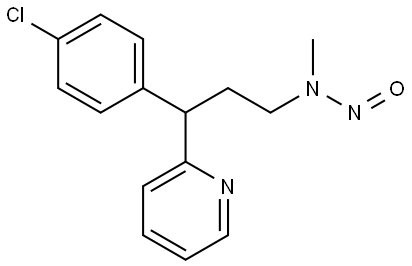 2-Pyridinepropanamine, γ-(4-chlorophenyl)-N-methyl-N-nitroso- Structure